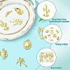 9Pcs 9 Styles Brass Micro Pave Cubic Zirconia Pendants KK-CJ0003-09-3