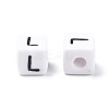 Letter Acrylic European Large Hole Beads OPDL-R050-10mm-L-3