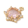 Brass with Cubic Zirconia Pendants KK-G499-15G-01-2
