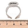 Shell Shape 304 Stainless Steel Cuff Ring Components SA-CBA098D-03P-D-3