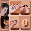 10Pcs 304 Stainless Steel Vortex Cuff Earrings EJEW-UN0002-76MC-4