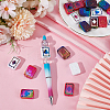 24Pcs 3 Colors UV Plating Rainbow Iridescent Acrylic Enamel Beads SACR-PA0001-02A-3