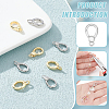 8Pcs 4 Styles Brass Spring Gate Rings KK-BC0013-65-4