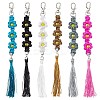Polyester and Spandex Cord Woven Flower Keychains KEYC-JKC00919-1