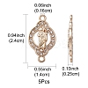 Religion Alloy Connector Charms with Crystal Rhinestone FIND-YW0003-47-5