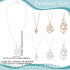 6Pcs 6 Styles 304 Stainless Steel Macrame Pouch Empty Stone Holder Necklace Making NJEW-GA00003-2