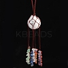 Round Natural Howlite Pouch Pendant Decorations PW-WG13235-01-1