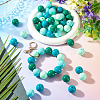 40Pcs 4 Colors Opaque Acrylic Beads MACR-TA0002-97A-6