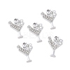 Alloy Crystal Rhinestone Pendants X-ALRI-H004-28P-3