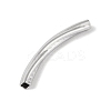 304 Stainless Steel Curved Tube Beads LS-STAS-M071-03D-P-3
