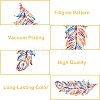 9Pcs 9 Colors Ion Plating(IP) 201 Stainless Steel Filigree Pendants STAS-YW0002-55-4