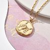 304 Stainless Steel Constellation Pendant Necklaces LS-NJEW-K392-01G-08-2