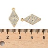 Brass Micro Pave Clear Cubic Zirconia Pendants KK-S531-16G-3