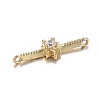 Brass Micro Clear Cubic Zirconia Links ZIRC-F120-096G-3
