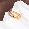 304 Stainless Steel Wide Band Finger Rings RJEW-F201-03G-01-5