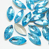 Pointed Back Glass Rhinestone Cabochons RGLA-T083-6x12mm-12-1