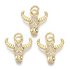 Brass Micro Pave Cubic Zirconia Charms ZIRC-S067-005-NF-2