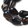 Natural Striped Agate/Banded Agate Dyed & Heated Beads Strands G-B106-A16-02-4