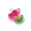 Glass Flowers Pendants PALLOY-MZ00630-5