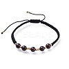 Adjustable Natural Gemstone Braided Bead Bracelets BJEW-JB04599-2