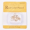 Brass Earring Hooks X-KK-R037-218G-3