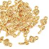 SHEGRACE Brass Rose Charms XGR0164G-105G-1