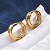 316 Surgical Stainless Steel Hoop Earrings for Women EJEW-G429-01A-G-1
