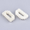 Handmade ABS Plastic Imitation Pearl Woven Beads FIND-T039-18-D-3