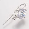 Long-Lasting Plated Brass Cubic Zirconia Earring Hooks LS-X-KK-P085-01P-NR-1