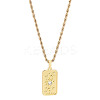 1Pc Brass with Cubic Zirconia Pendants Necklaces NJEW-LP0001-46F-G-1