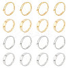 Unicraftale 16Pcs 4 Styles Adjustable 304 Stainless Steel Finger Ring Settings STAS-UN0043-38-1
