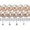 Baking Paint Pearlized Glass Pearl Round Bead Strands PEAR-H019-02C-02-4