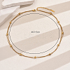 201 Stainless Steel Simple Round Beads Twisted Chain Fashionable Versatile Necklaces PL9617-2