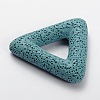 Synthetic Lava Rock Big Triangle Pendants G-O025-04B-2