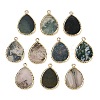 Natural Moss Agate Pendants G-K347-08G-05-1