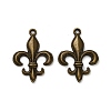 Lily Symbol Tibetan Style Alloy Pendants PALLOY-E776-01AB-01-1