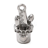 304 Stainless Steel Pendant Rhinestone Settings STAS-B167-05P-1