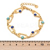 Bohemia Style 304 Stainless Steel Link Chain Bracelets for Women BJEW-M082-01G-01-3