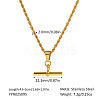 European 304 Stainless Steel T-bar Pendant 2MM Rope Chain Necklaces YK5121-1-1