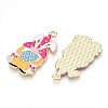 Alloy Enamel Pendants ENAM-T022-01C-2