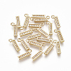 Brass Cubic Zirconia Charms KK-S348-330I-1