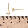SHEGRACE Brass Round Ball Stud Earring Findings XGR0050G-38G-2