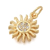 Brass Micro Pave Cubic Zirconia Pendants KK-D431-019G-2