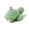 Flocking Opaque Resin Pendants RESI-G123-01P-2