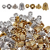 160Pcs 8 Styles Tibetan Style Bell Filigree Bead Caps TIBE-GO0001-04-1