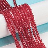 Baking Painted Transparent Glass Beads Strands DGLA-A034-J2mm-B-3