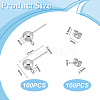 304 Stainless Steel Stud Earring Findings STAS-UN0060-01B-3
