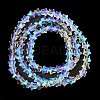 Electroplate Transparent Glass Beads Strands EGLA-U004-03A-HP03-2