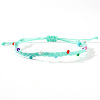 Glass Beads Braided Bead Bracelets TN6908-7-1