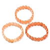 Natural Red Aventurine Faceted Beaded Stretch Bracelets for Women BJEW-K251-07N-4